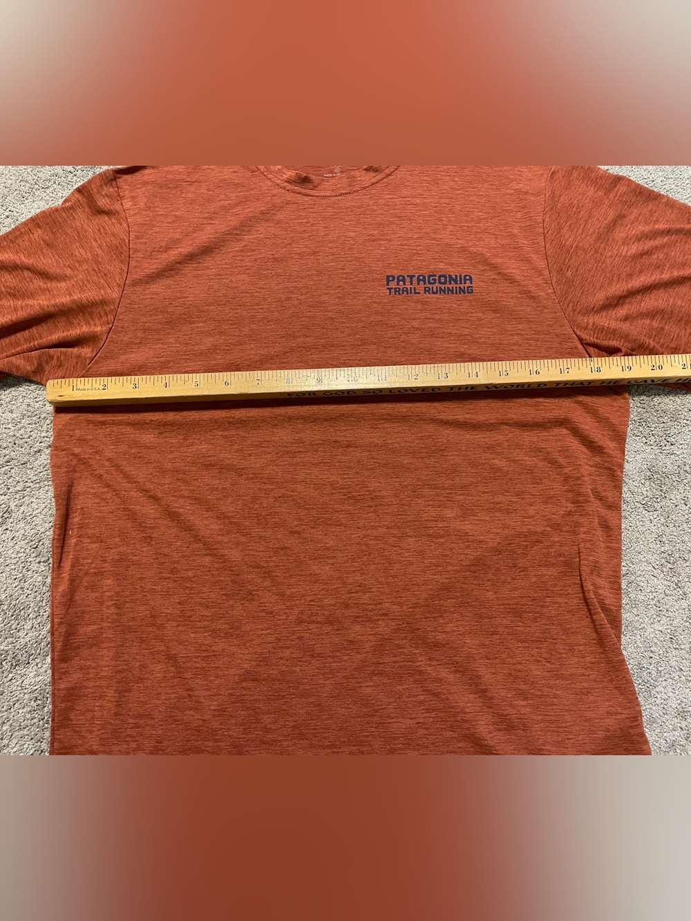 Patagonia Short Sleeve Trail Tee in Rust Orange - Picture 10 of 14